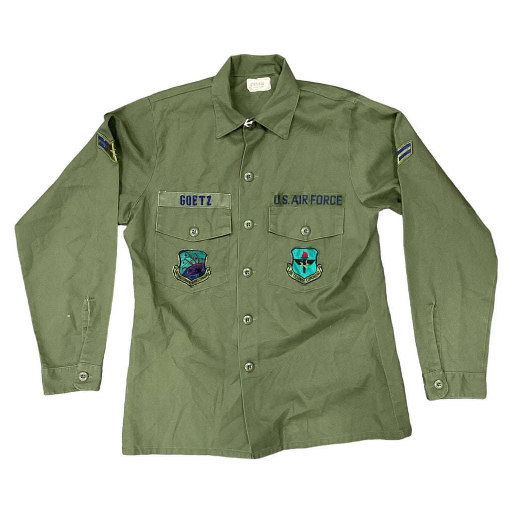 1985 US Air Force OG 507 Olive AFCC Utility Shirt 15.5" Collar [JR236]