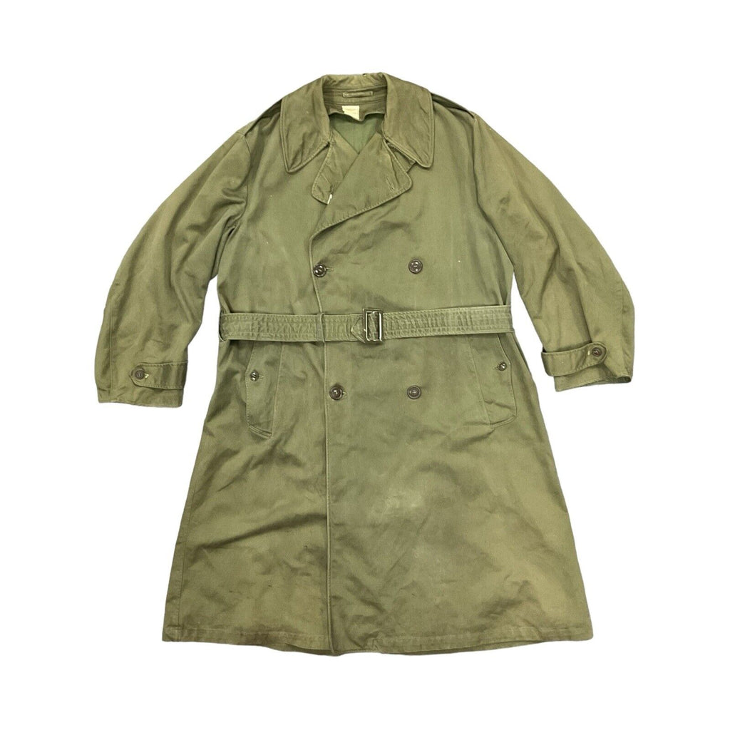 Genuine 1946 US Army Cotton Field Overcoat Korean War Uniform LARGE [JR244]