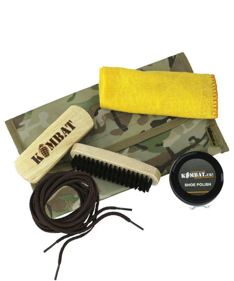 Kombat Military Boot Care Kit - BTP w/ Brown Polish