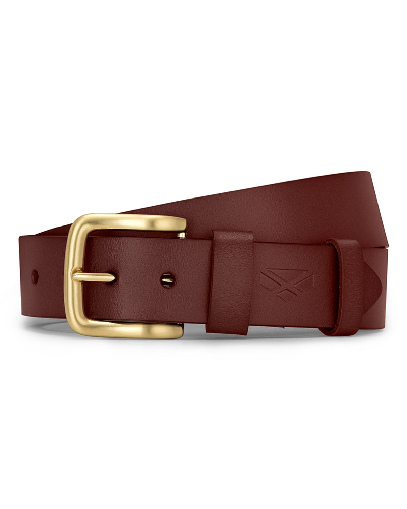 Hoggs of Fife Luxury Leather Belt - Dark Brown