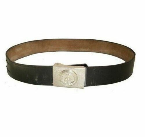 East German NVA Black Leather Waist Belt