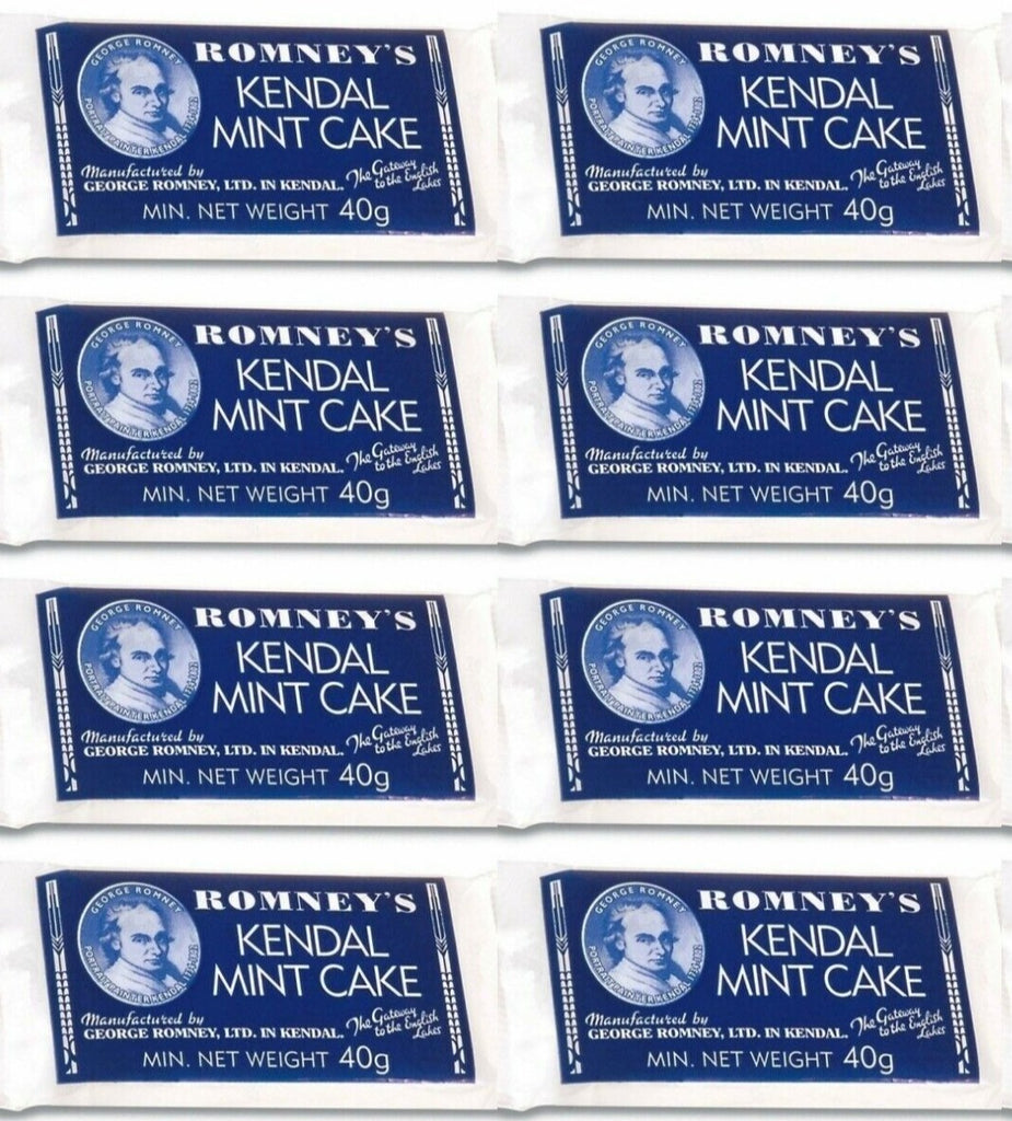 8x Bars Romney's Kendal Mint Cake White 40g