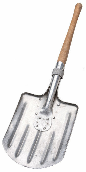 WW2 Swiss Army Snow Shovel with wooden handle