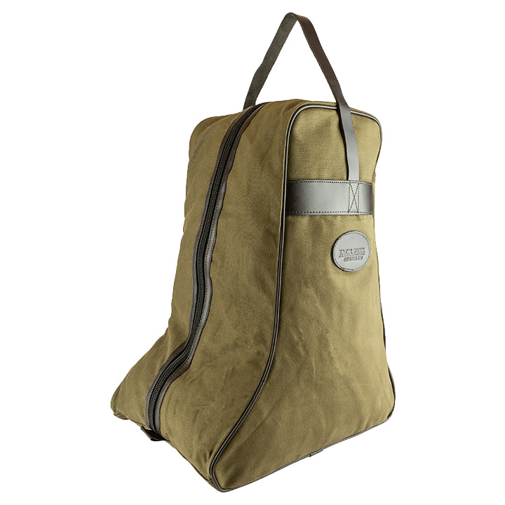 Jack Pyke Green Canvas Boot Bag with zip closure