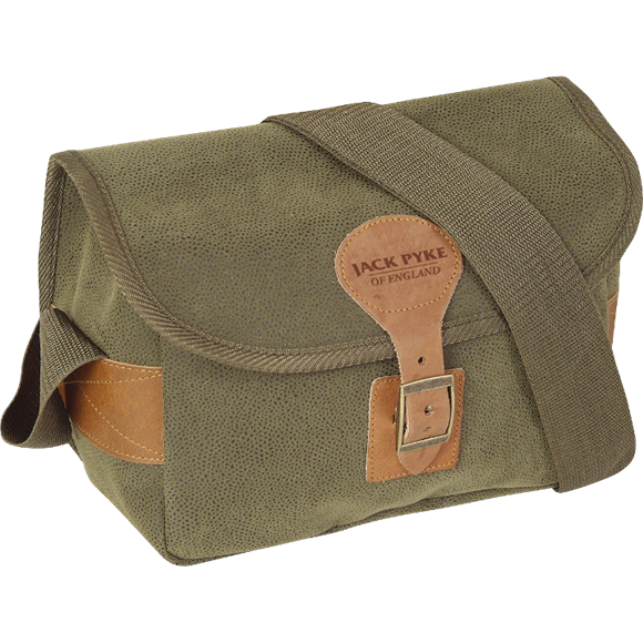 Jack Pyke Green Duotex Cartridge Bag with traditional buckle and adjustable straps