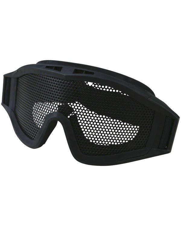 Kombat Black Operators Mesh Goggles with adjustable elastic strap