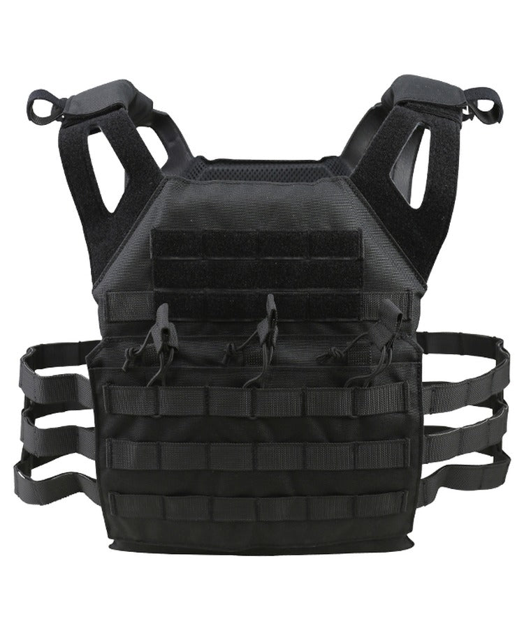 Kombat Black Spec-Ops Jump Plate Carrier with padded shoulder and adjustable straps