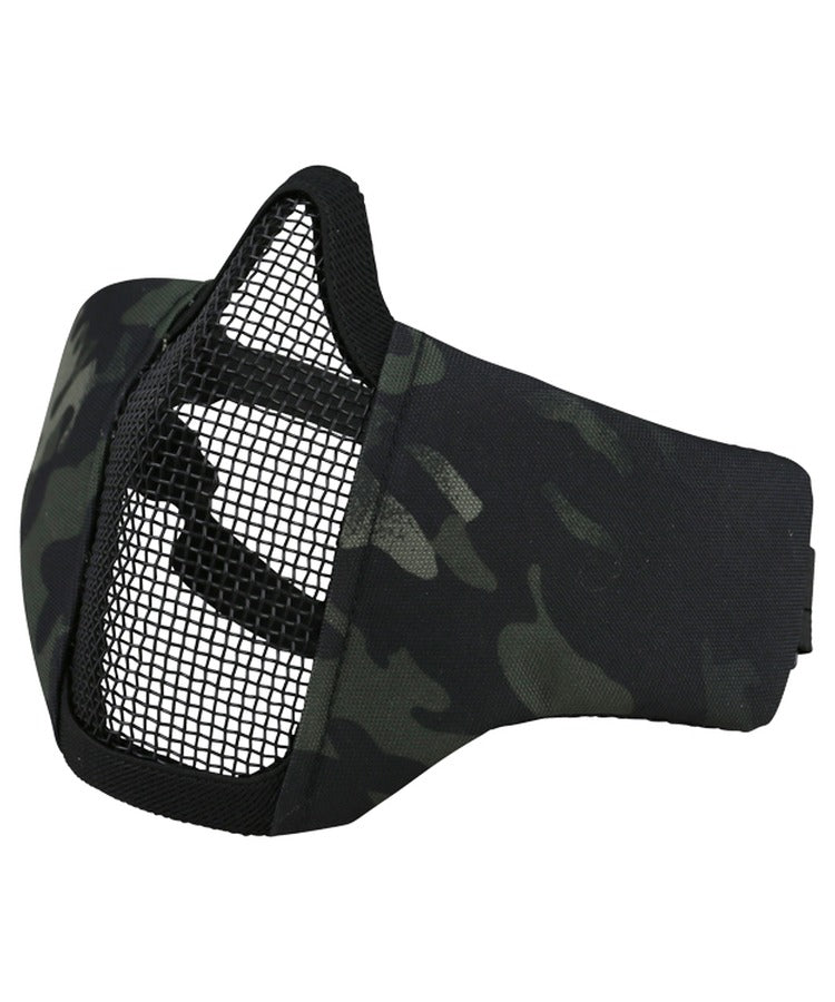 Kombat BTP Black Camo Recon Face Mask with adjustable elastic strap