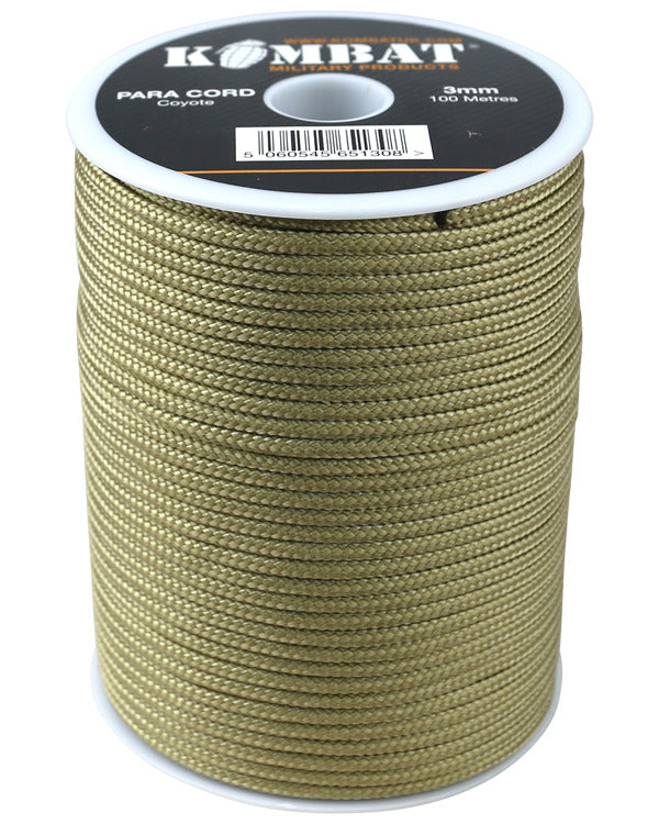 Kombat Paracord - 100m Reel - Coyote