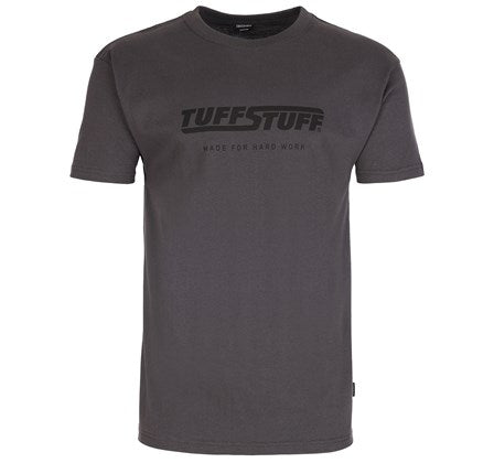 Tuff Stuff Grey Logo Cotton T-Shirt