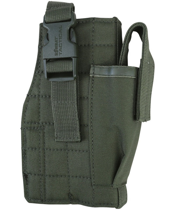 Kombat Molle Gun Holster with Mag Pouch - Olive Green