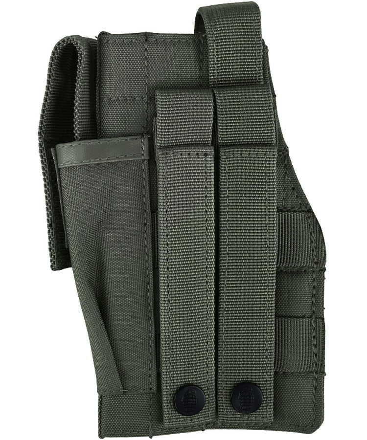 Kombat Molle Gun Holster with Mag Pouch - Olive Green