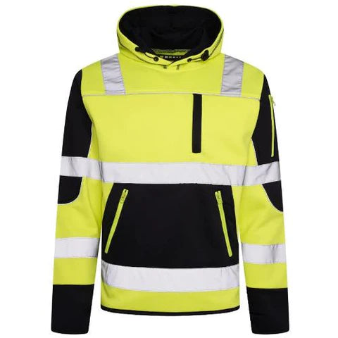 Aviator Hi Vis Hoodie - Yellow/Navy