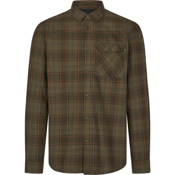 Seeland Glen Flannel Shirt - Pine Green/Dark Navy