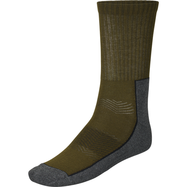 Seeland Hunters Field Socks 3 Pack - Pine Green/Dark Grey