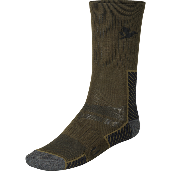 Seeland Hunters Merino Socks 2 Pack - Pine Green/Military Olive