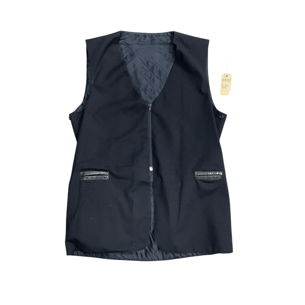 Italian Waistcoat Uniform Navy Polizia di Stato Style Quilted Vest [DR20]0