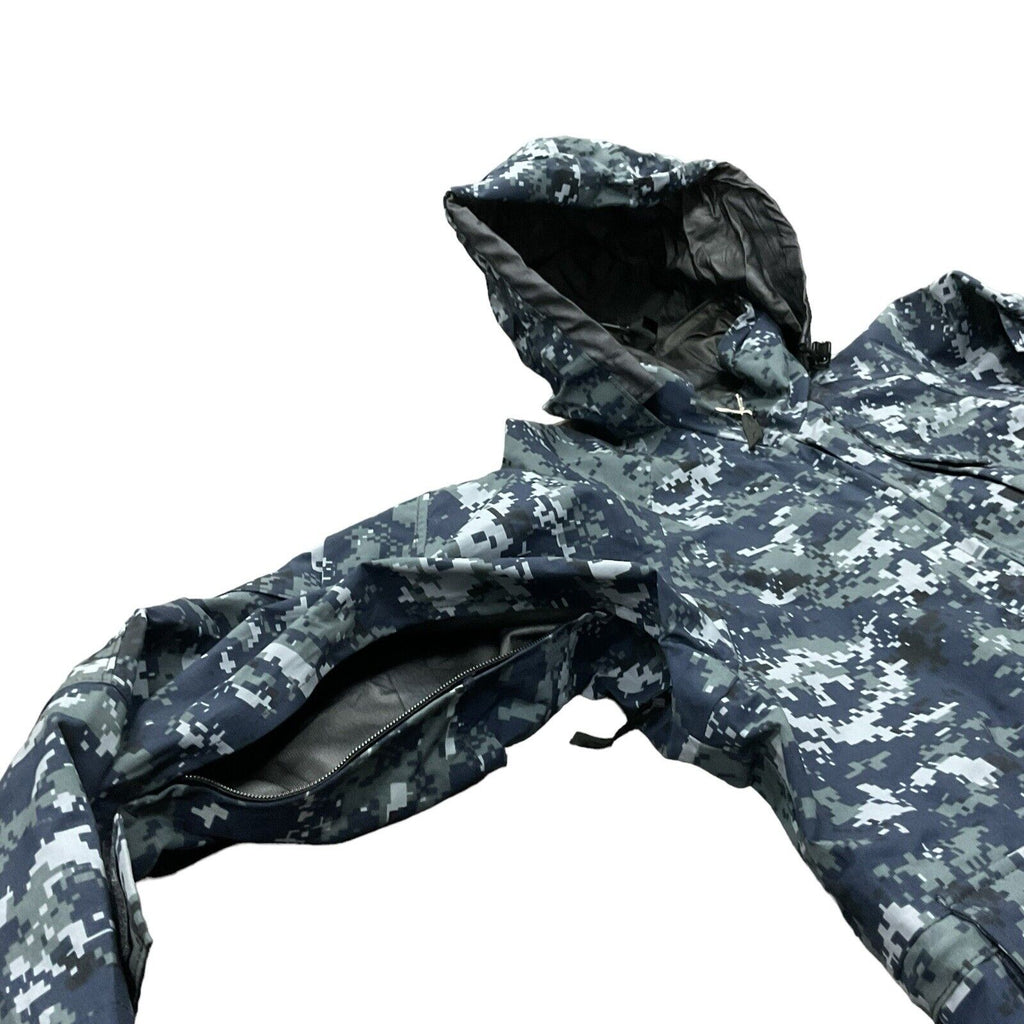 US Navy Blue Digital Camo GORE-TEX ECW Parka - MED-XSHORT [JR304]