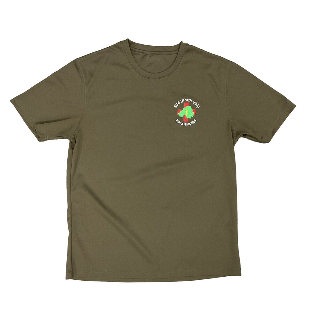British Army 204 North Irish Field Hospital Combat T Shirt Brown Large - [RG39]