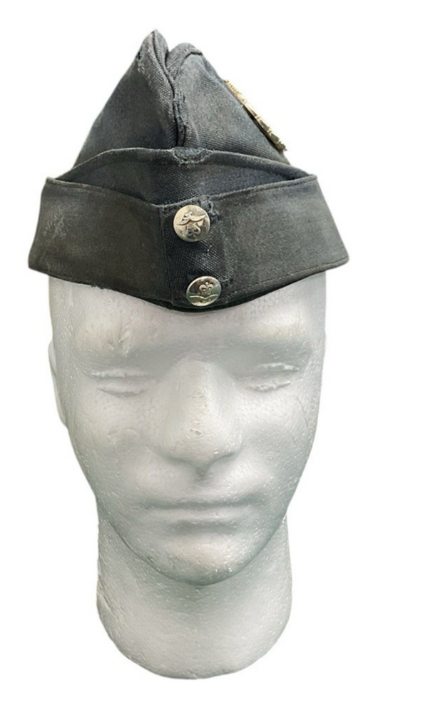 Vintage 1950's Royal Air Force Airman's Side Cap RAF Blue Hat Damaged [RC011]0
