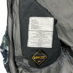 US Navy Blue Digital Camo GORE-TEX ECW Parka - MED-XSHORT [JR304]