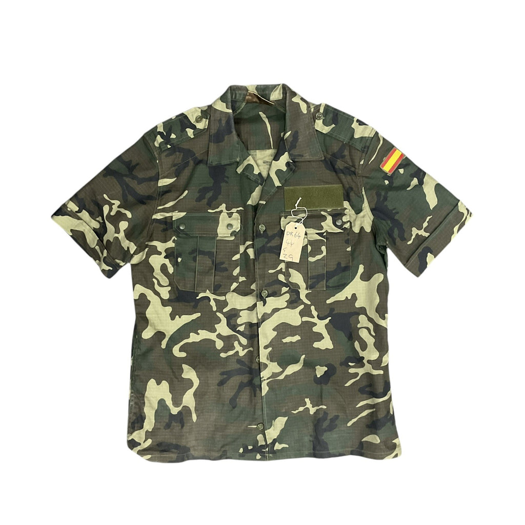 Spanish Army Woodland Shirt Leaf Camo Warm Weather Uniform Combat [DR64]0