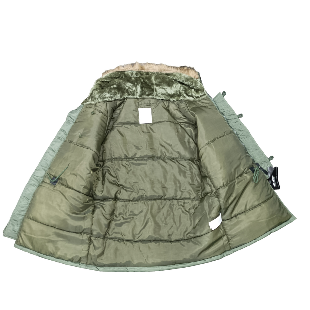 Veste N 3B pour adulte, vert moyen, parka pour grands froids Veste N 3B pour adulte, vert moyen, parka pour grands froids