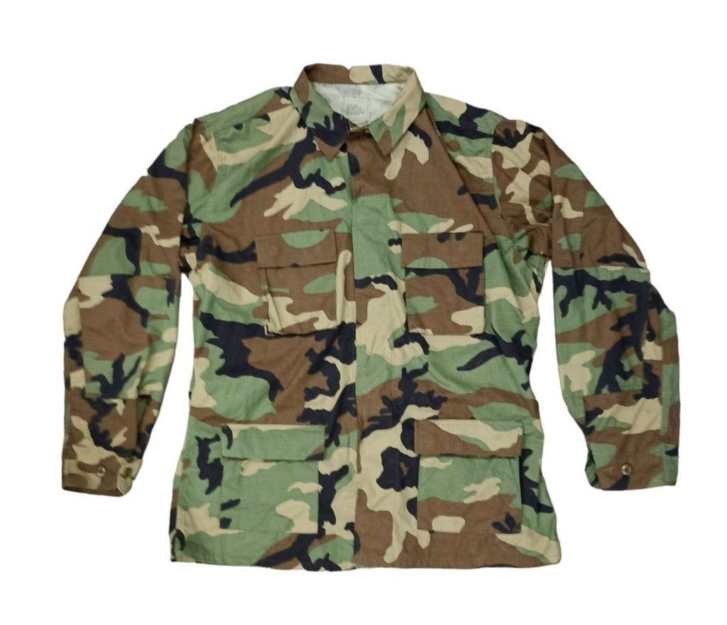 US Army Hot Weather Woodland Camouflage BDU Shirt Ripstop Combat Jacket