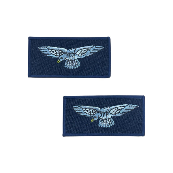x2 Royal Air Force RAF Airman Badge Patch Shoulder Embroidered Eagle Unissued0