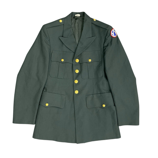 Vintage US Army Jacket 89th Infantry Division Men's Coat Army Green [DR139]0