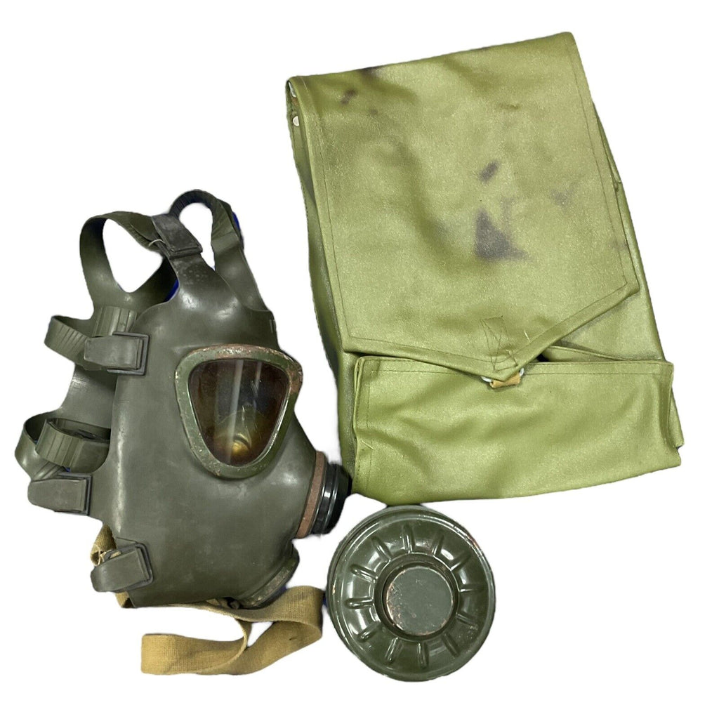 Romanian Army M74 Respirator Mask Complete Set with Filter + Vinyl Haversack