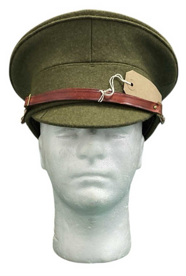 British Army Khaki Service Hat Military Male Peak Dress Cap MOD UK  56cm [RC022]0