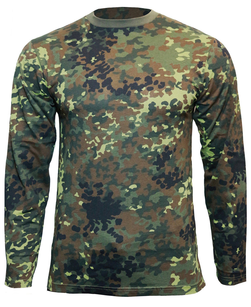 Mil-Tec German Flecktarn Camouflage Long Sleeve T-Shirt