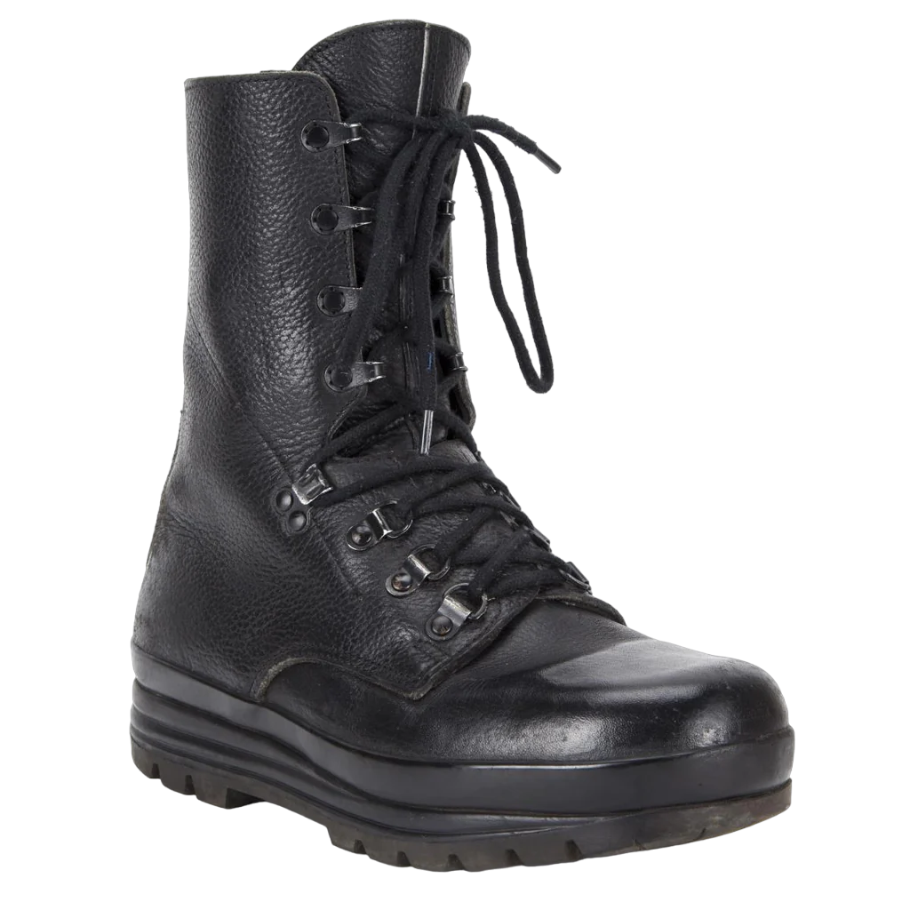 Swiss Army KS90 Black Leather Combat Boots