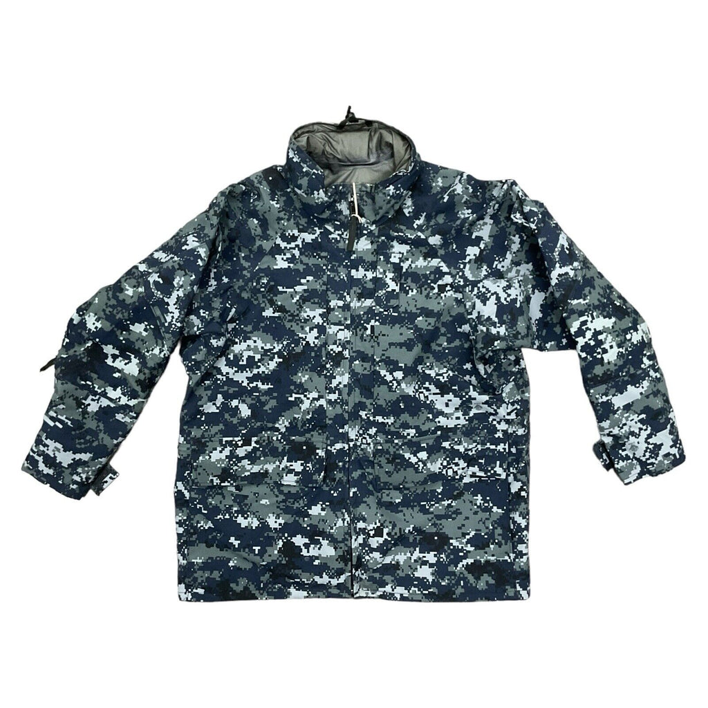 US Navy Blue Digital Camo GORE-TEX ECW Parka - MED-XSHORT [JR304]