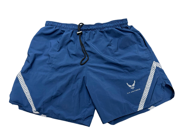 US Air Force Navy Blue Sports Shorts with elasticated waist