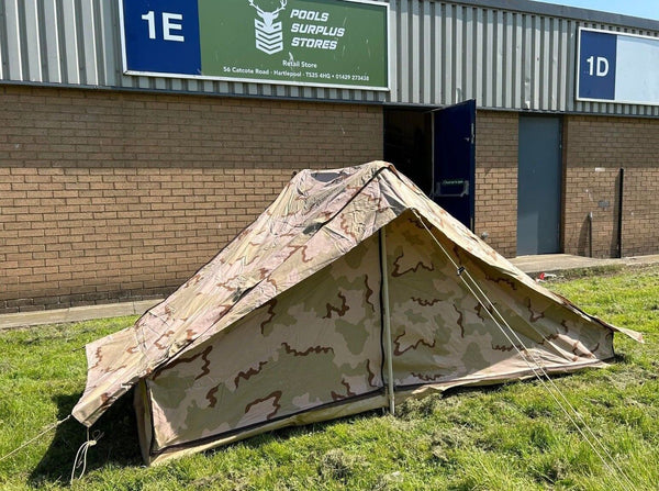 Dutch Army Desert Camo Canvas Tent -  Grade 1