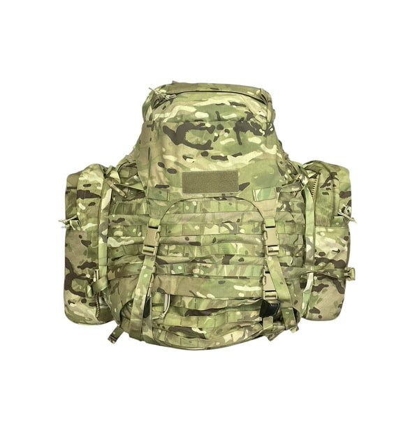 British Army MTP Virtus Bergen 90l MK3 with Side Pouches and Waist Belt [B2]0