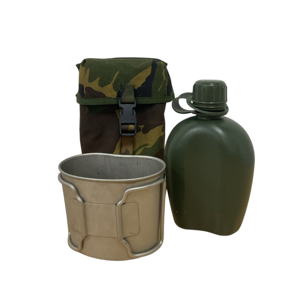 Dutch Army Water Bottle + Pouch + Cup - [Long Pouch]