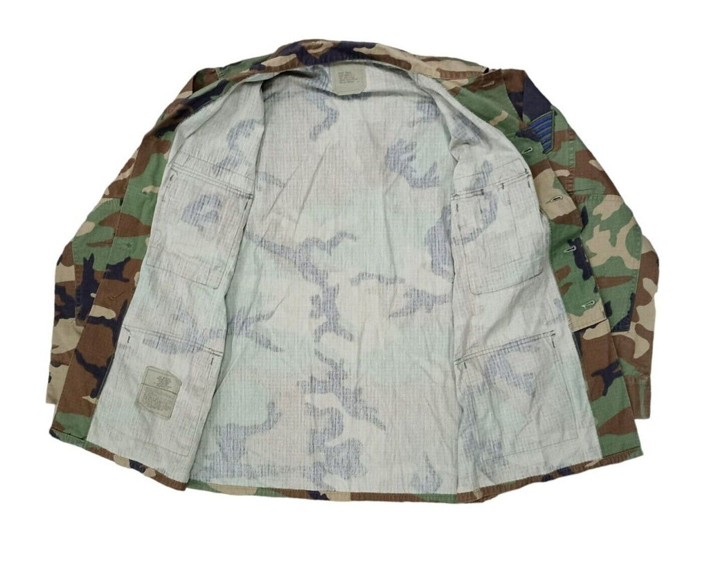 US Army Hot Weather Woodland Camouflage BDU Shirt Ripstop Combat Jacket