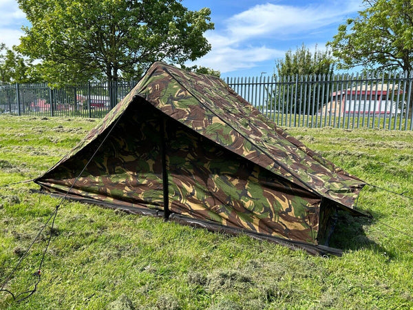 Dutch Army Woodland DPM Camo Canvas Tent -  Grade 1