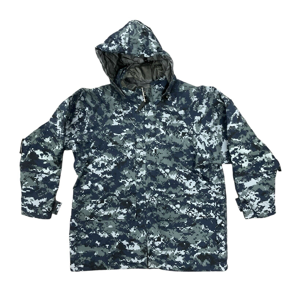 US Navy Blue Digital Camo GORE-TEX ECW Parka - MED-XSHORT [JR304]