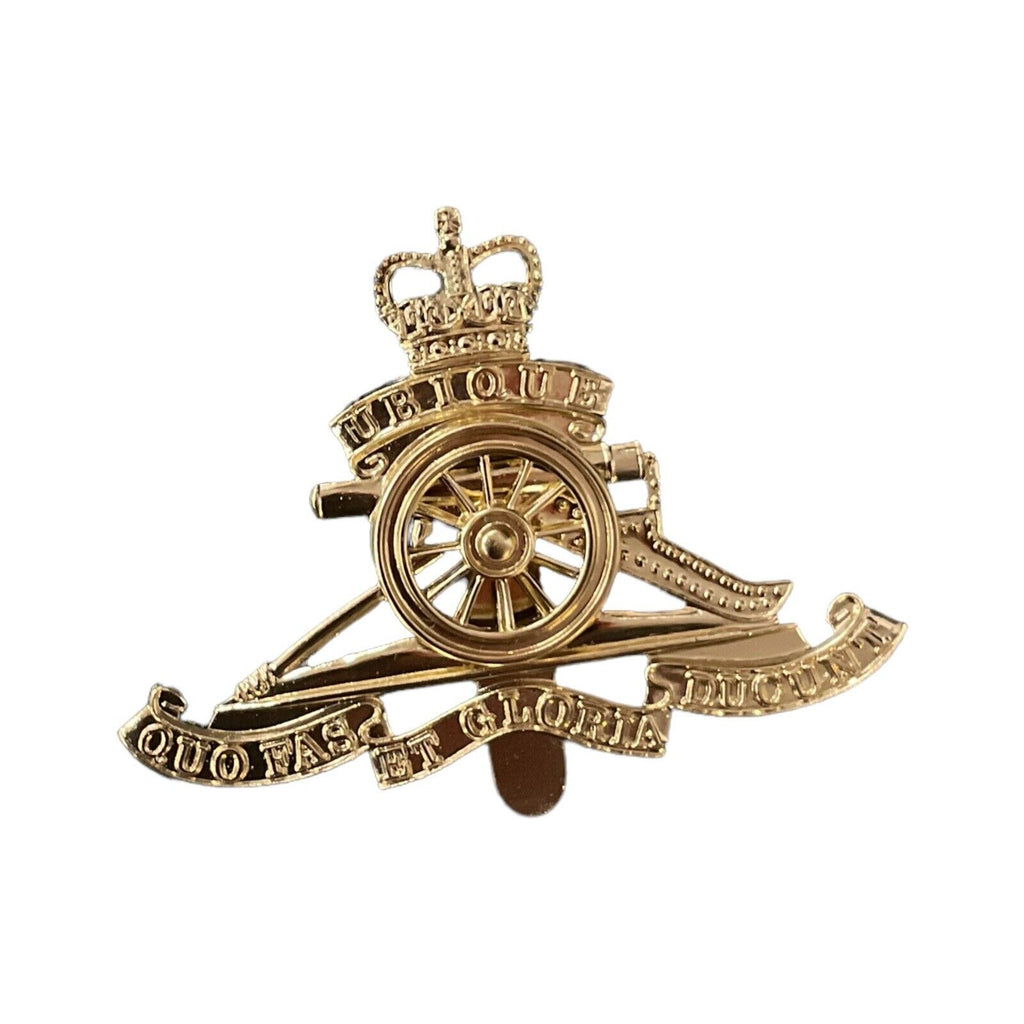 British Army Royal Artillery Cap Badge QC