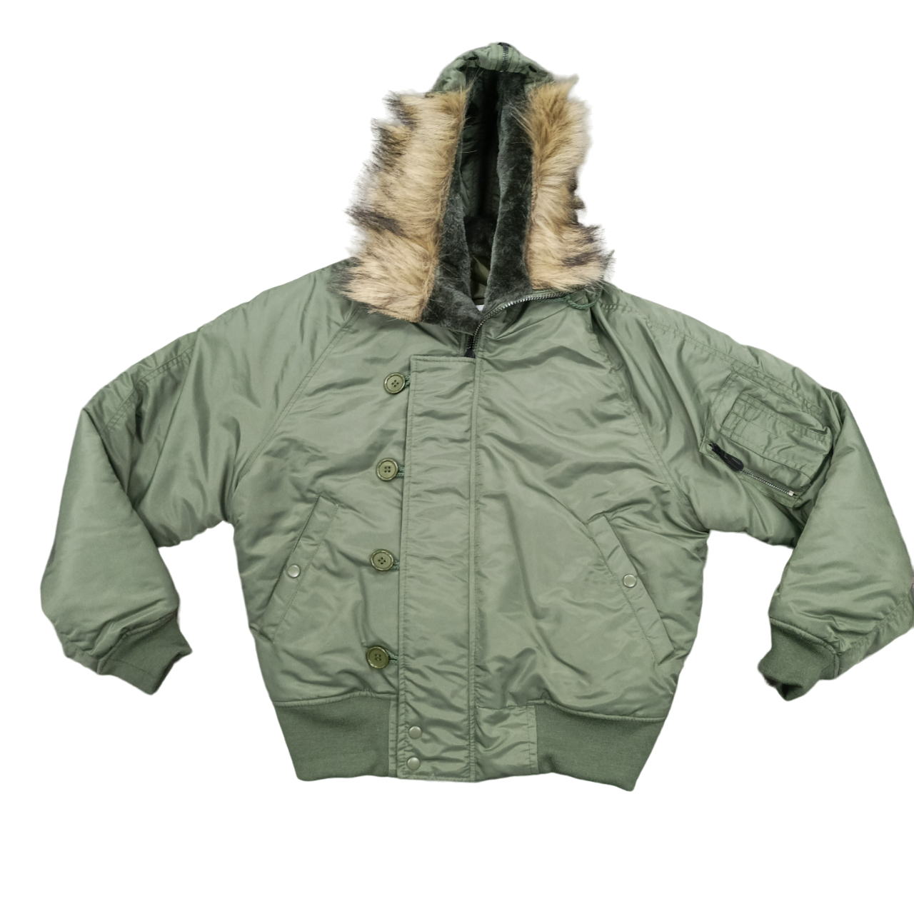 Army And Outdoors N2B Flight Jacket Parka – Men's Winter Snorkel Padded Hooded Bomber – Nylon