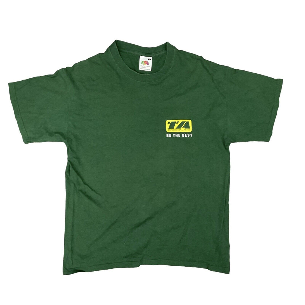 British Army TA Territorial Army T Shirt Bottle Green - Large [RG34]
