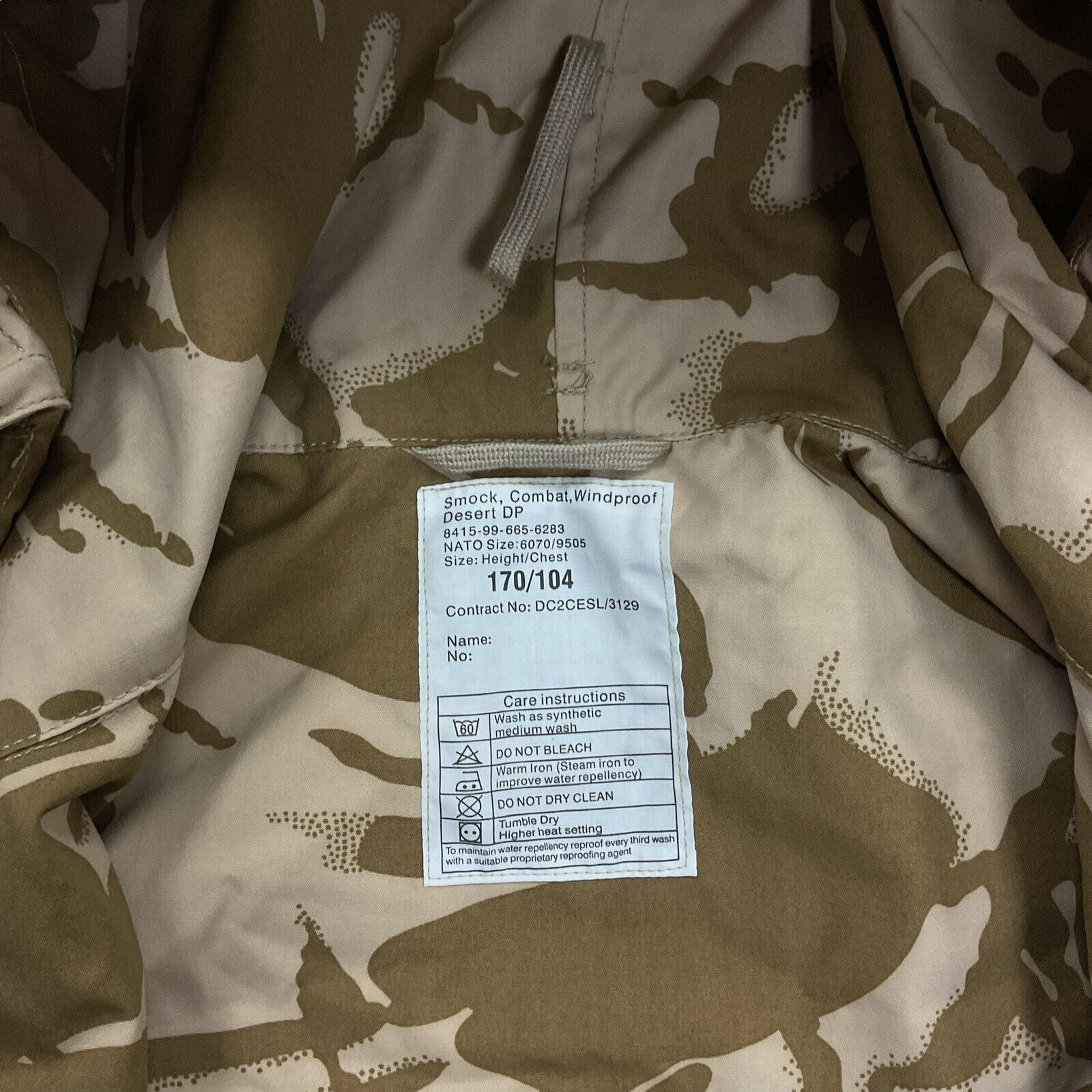 British Army Desert Combat CS95 Pattern Smock – Pools Surplus Stores