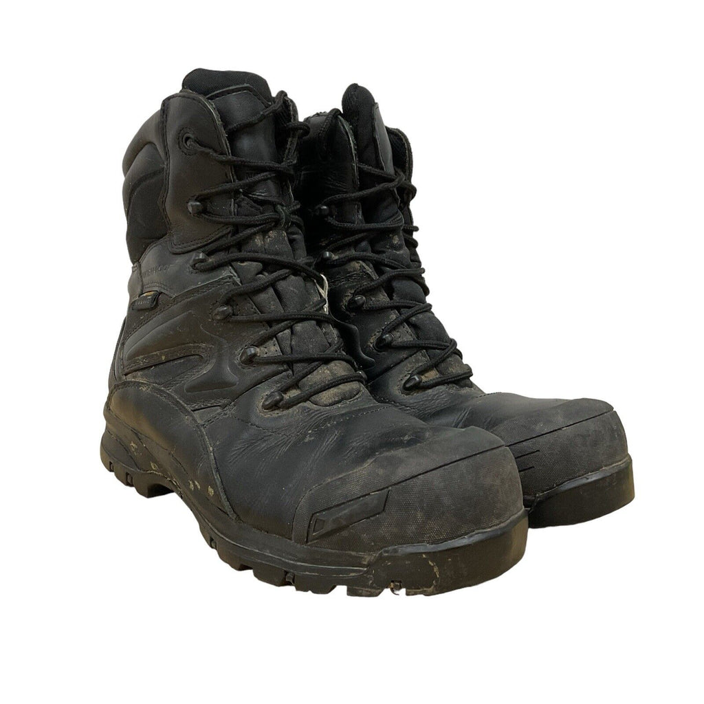 British Army High Leg Black Safety Steel Toe Combat Boots - UK Size 6M [JN83]