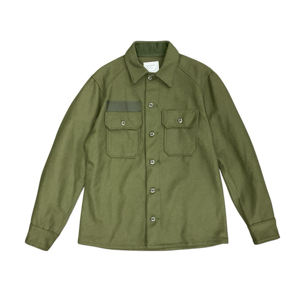 US Army Shirt Cold Weather Field Wool Nylon Olive Green Medium [DR217]0