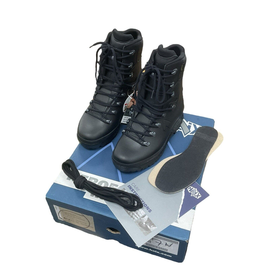 British Army Black Haix Boots Goretex Cold Wet Weather Size 7W - NEW [JN97]