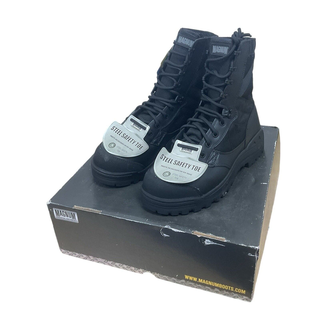 British Army Black Magnum Scorpion Steel Toe Safety Boots Size 9M -  NEW [JN96]